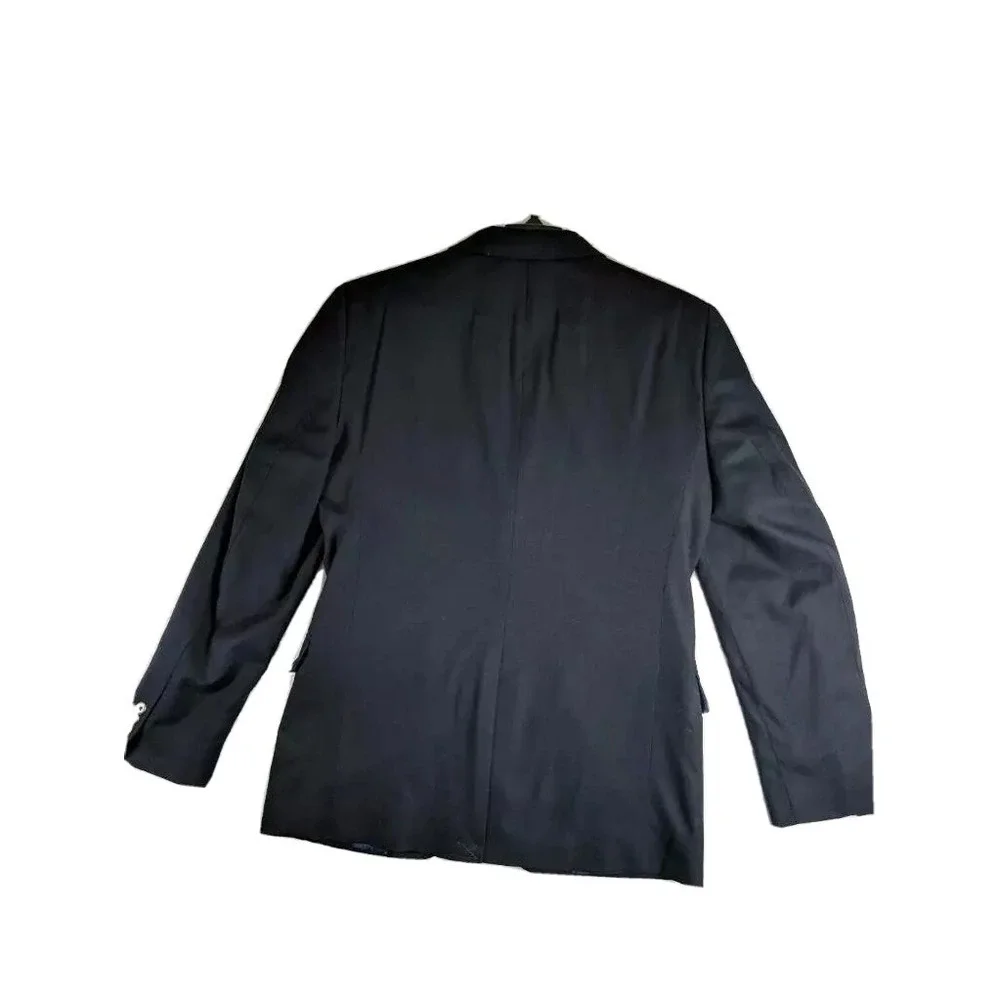 Nautica Mens‎ Two Button Suit Jacket Blue Notch Lapel Pockets Lined Blazer 38 R